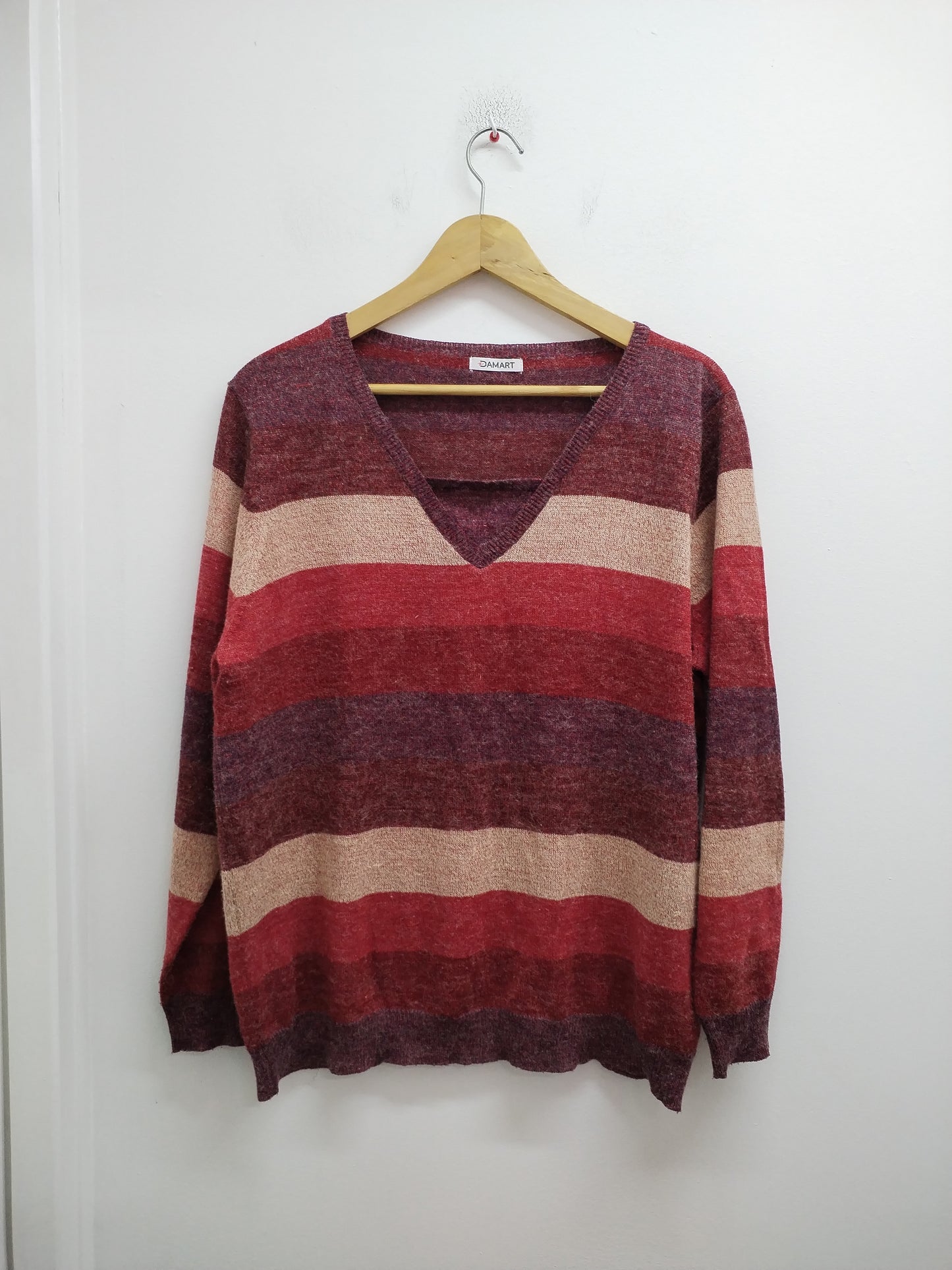 Pull fin Damart rayé Taille 46/48