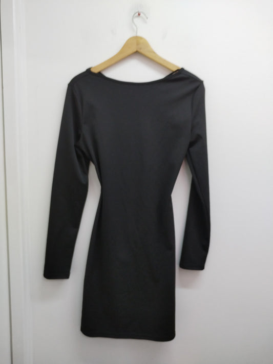 Robe manches longues Shein noire avec dos nu Taille 40/42