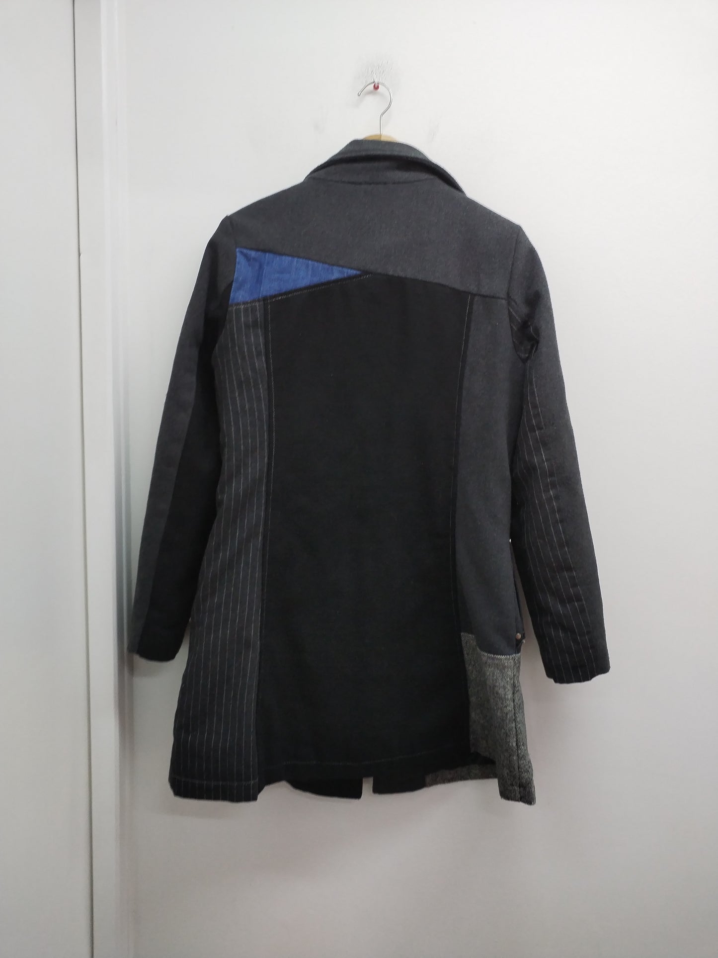Manteau Sha & Sha gris, noir et bleu Taille M