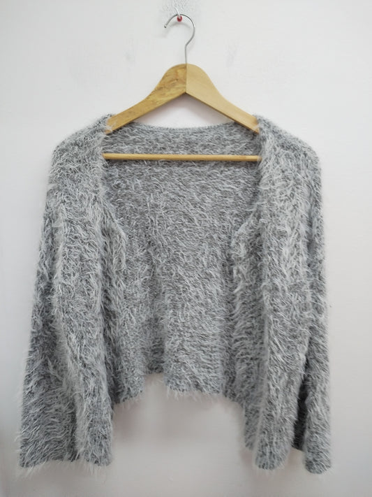 Gilet maille poilue gris Taille M/L