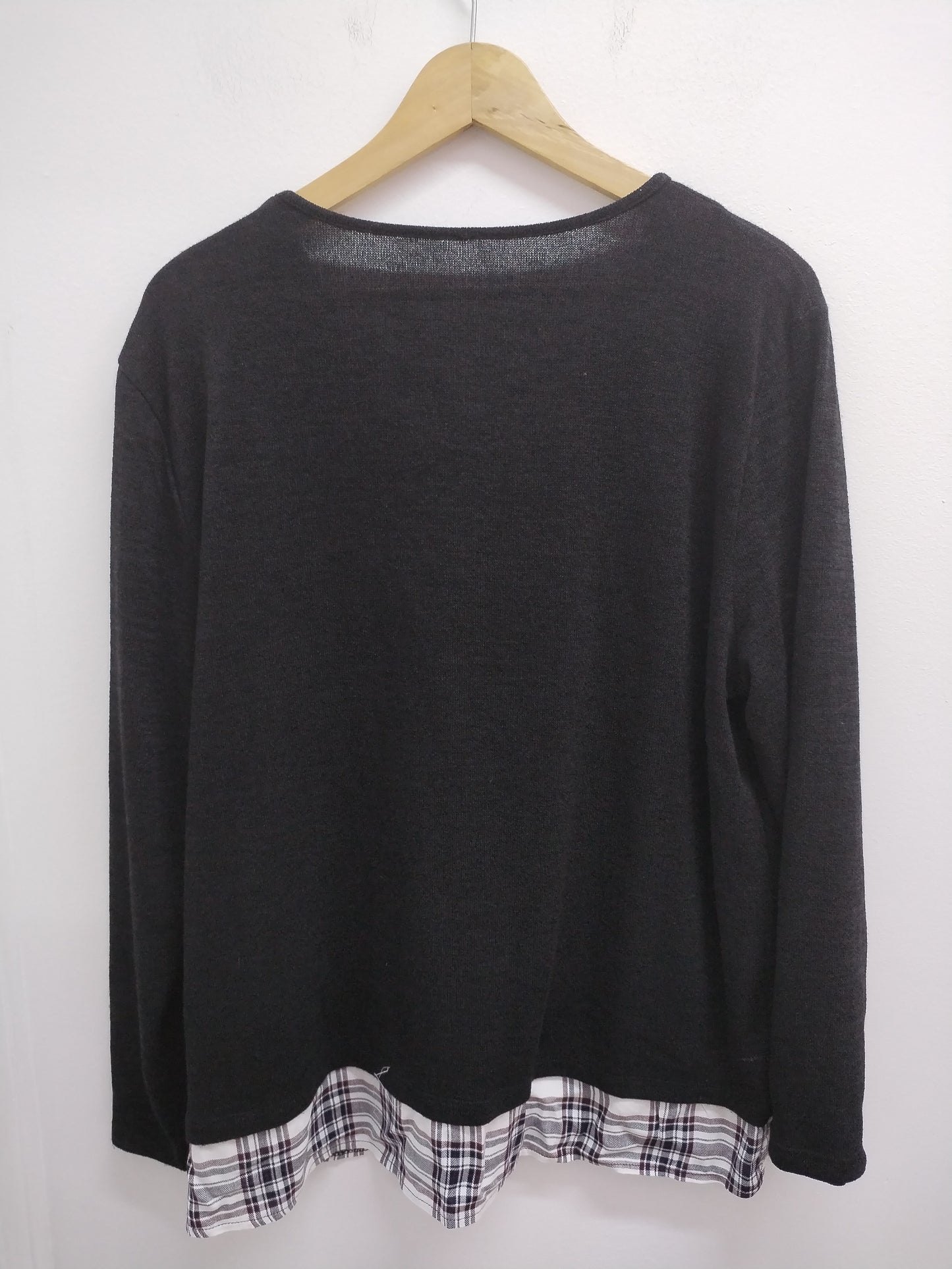 Pull chemise noir et blanc à carreaux Taille XL