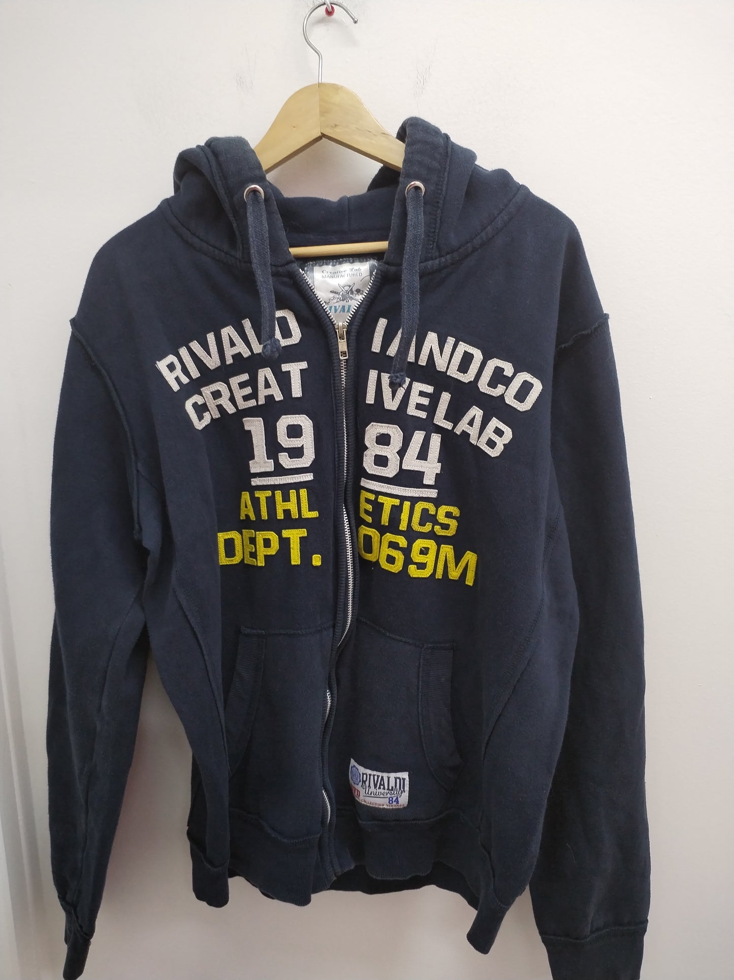 Sweat zippé à capuche Rivaldi marine avec broderie Taille XXL