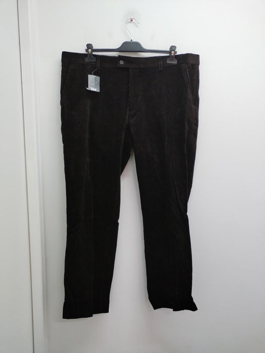Pantalon en velours côtelé Tex marron Taille 52