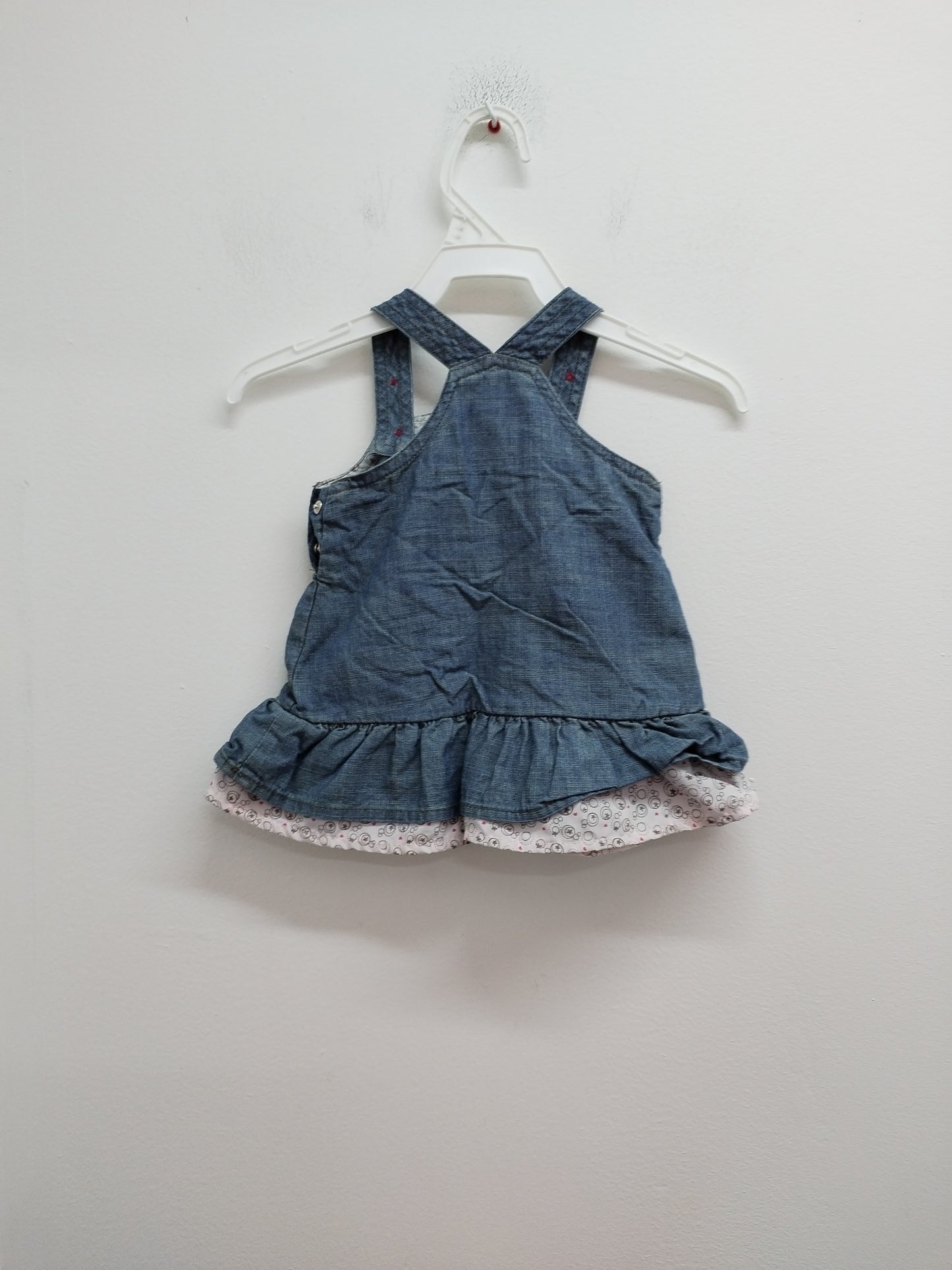 Robe en jeans à bretelles Petit Kimbaloo bleue Taille 3 Mois