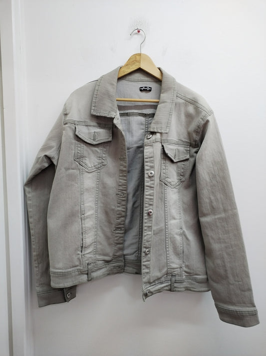 Veste en jeans Influx grise claire Taille 48