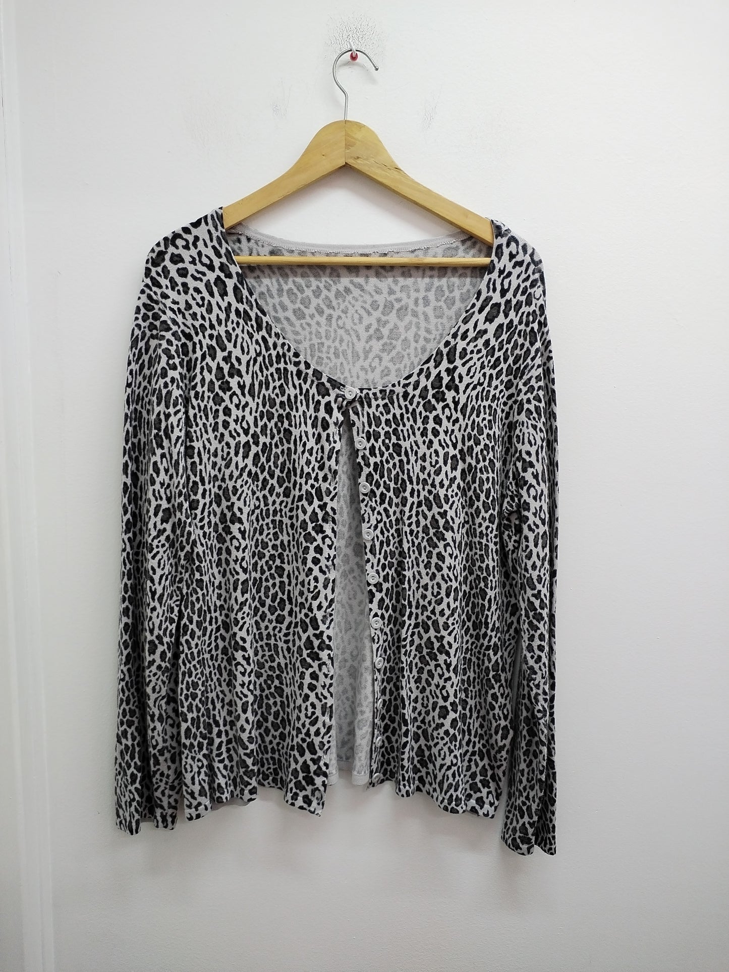 Gilet gris impression léopard Taille M