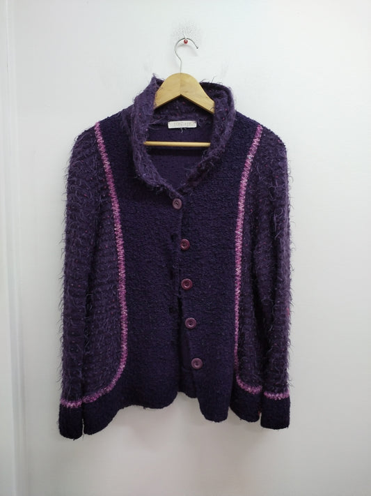 Veste maille bouclette Scottage violette Taille L