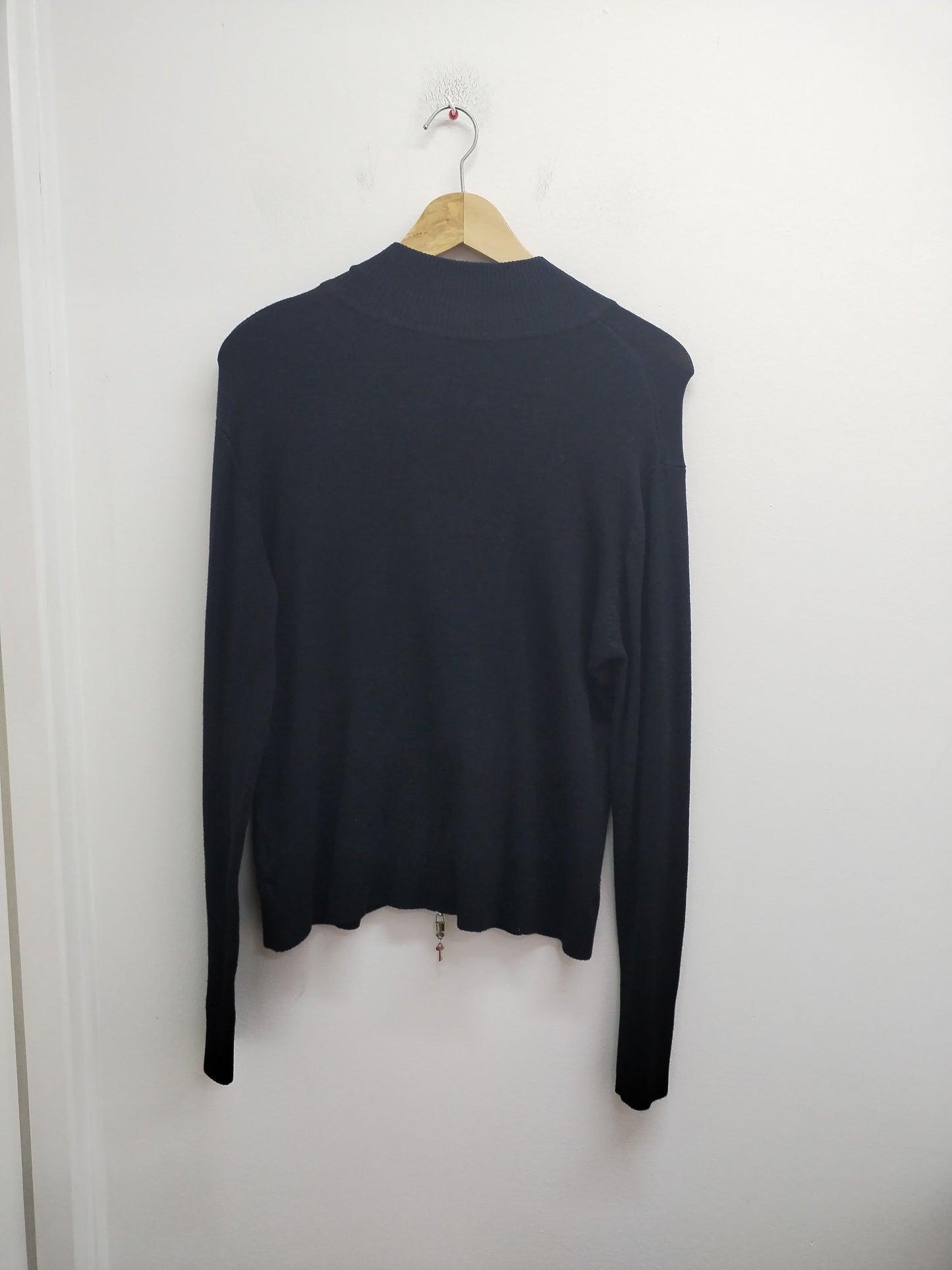 Gilet zippé noir avec perles Taille L