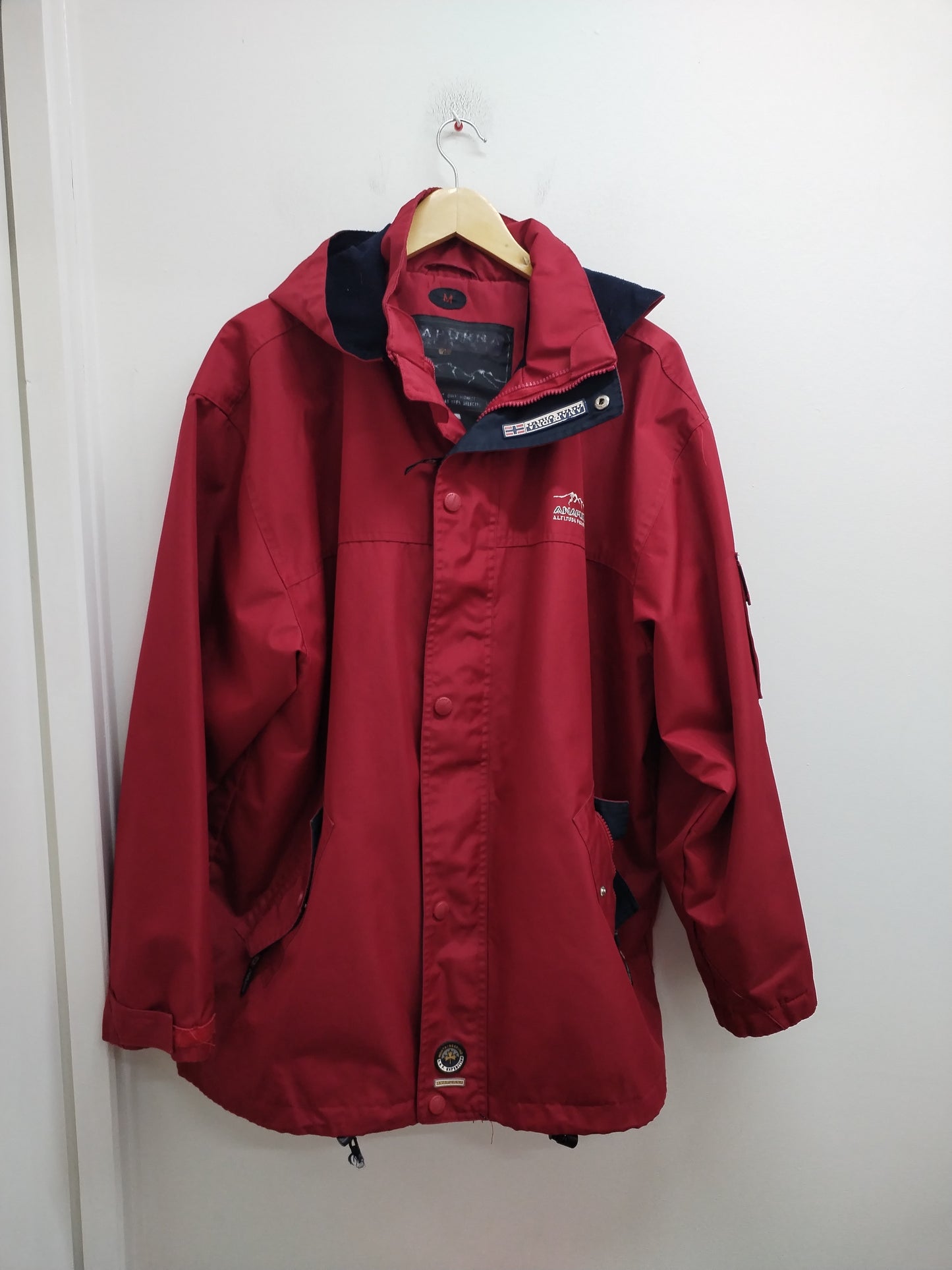 Manteau imperméable doublé avec capuche Anapurna rouge Taille M