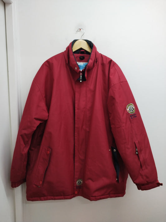 Manteau imperméable doublé polaire Scott & Fox rouge Taille XXL
