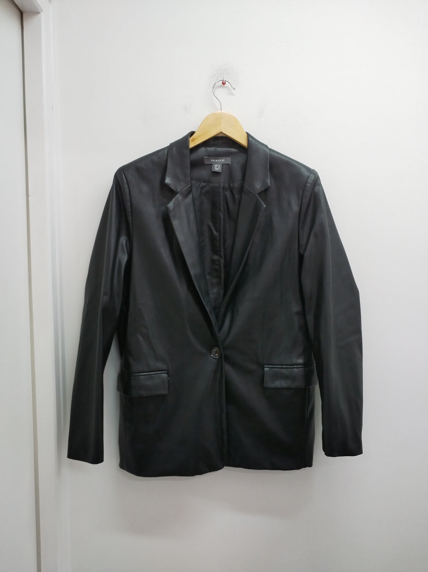 Blazer en similicuir Primark noir Taille 38