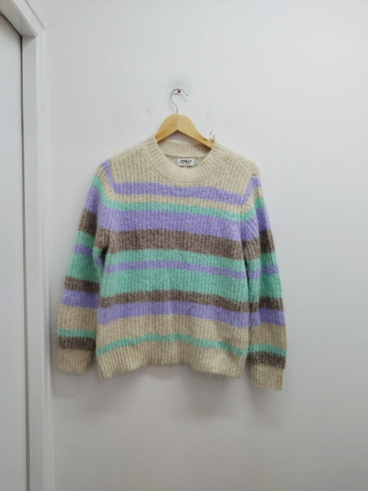Pull Only rayé multicolore Taille M