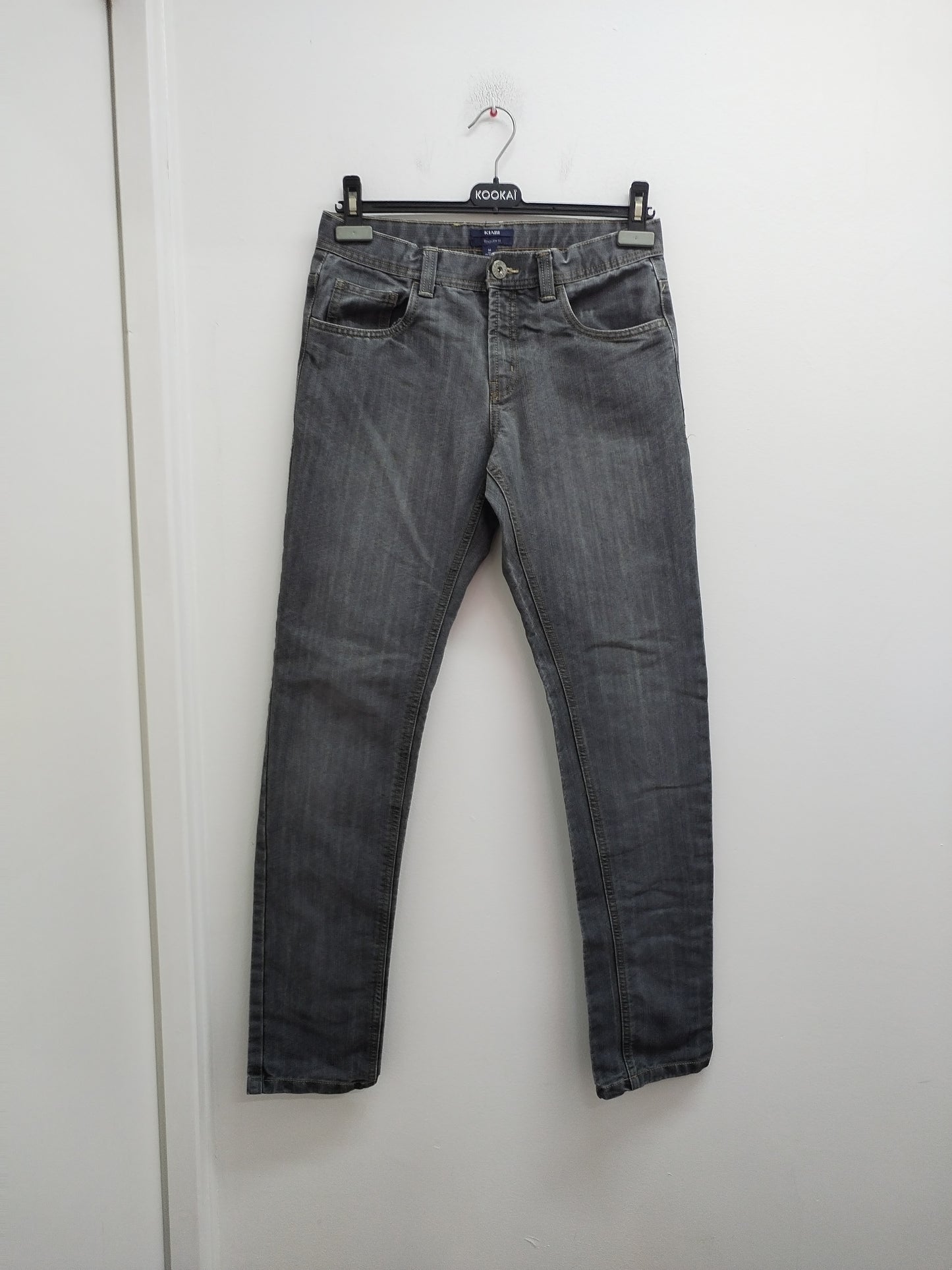 Jeans Kiabi regular Fit gris délavé Taille M