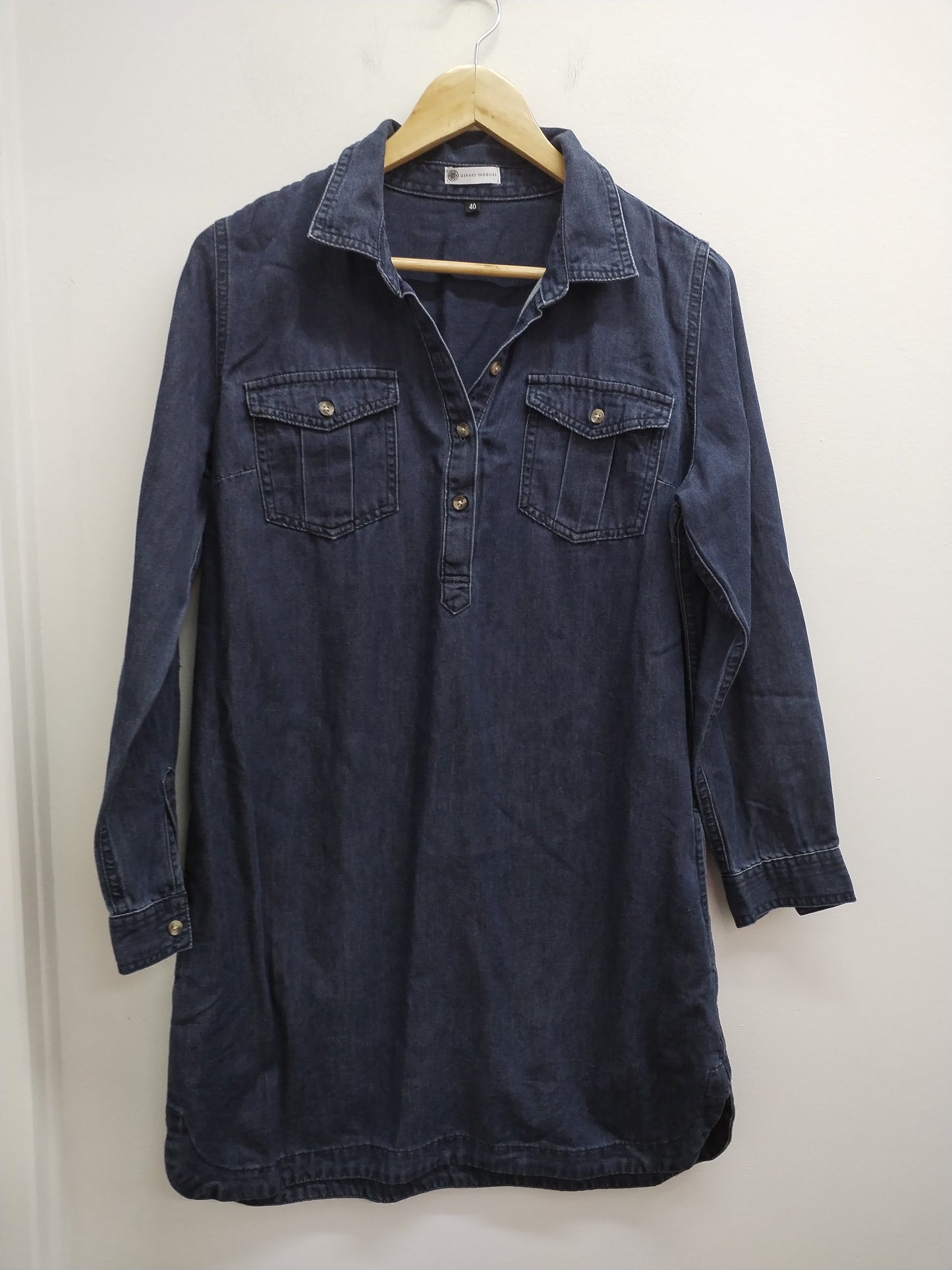 Robe manches longues Gerard Pasquier bleue jeans Taille 40