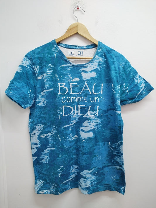 T-shirt Armand Thiery bleu avec impression Taille M