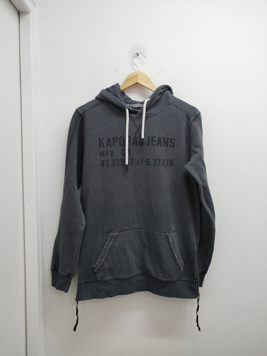 Sweat à capuche Kaporal gris avec impression Taille S