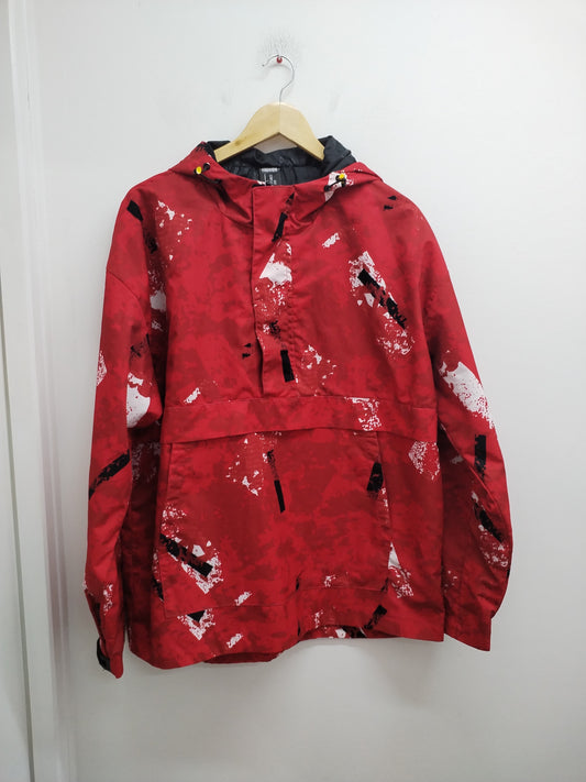 Veste à capuche rouge à motifs Taille L