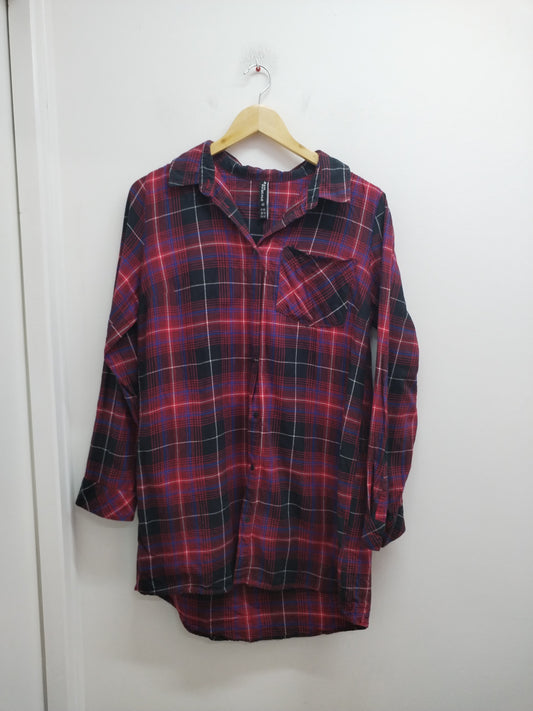 Robe chemise Jean Pascale rouge à carreaux Taille 40