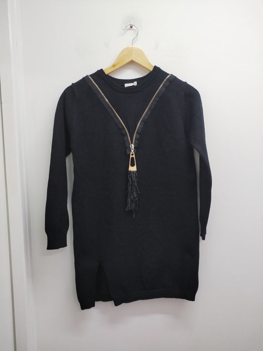 Pull long F&P noire avec fermeture Taille Unique