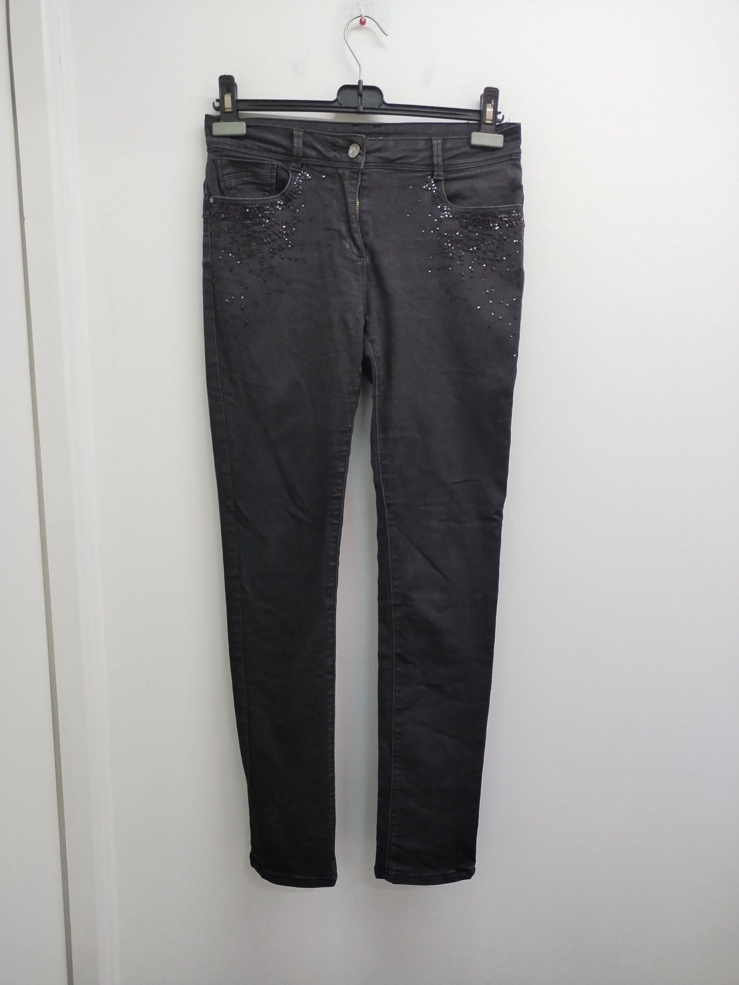 Jeans Bréal noir avec sequins Taille 40