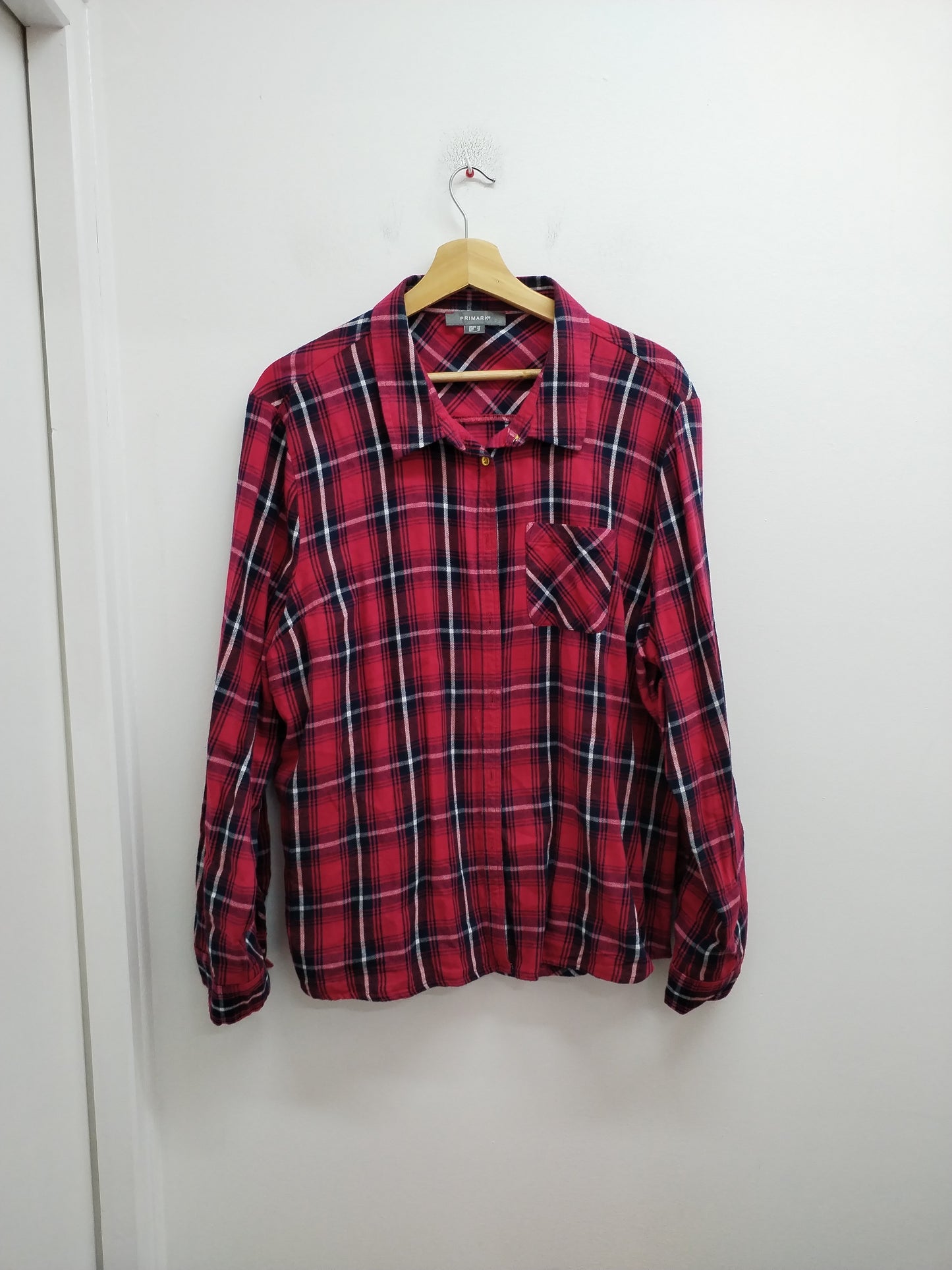 Chemise Primark rouge à carreaux Taille 48