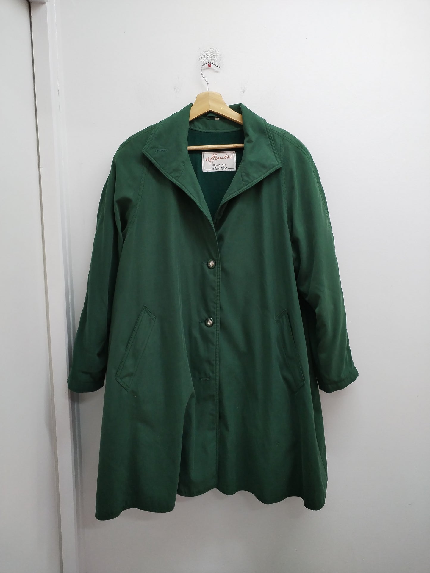 Manteau mi long Affinités Collection vert Taille 42