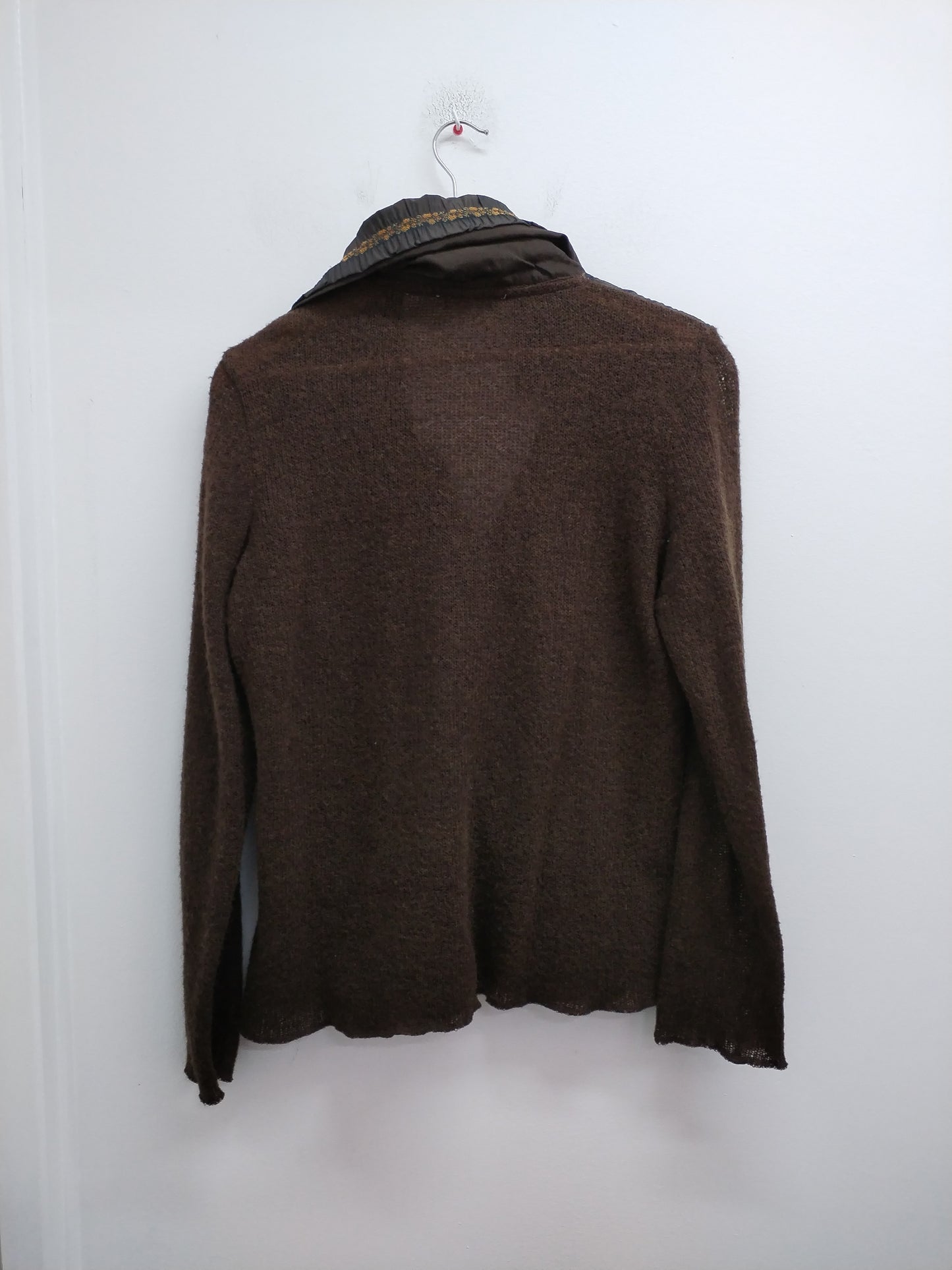 Gilet fantaisie Jacqueline Riu marron à motifs Taille L