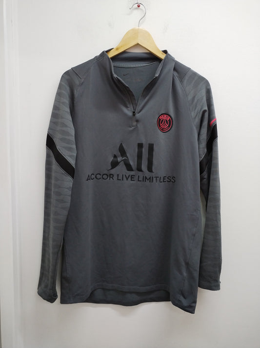 T-shirt manches longues Nike PSG gris anthracite avec impression Taille L
