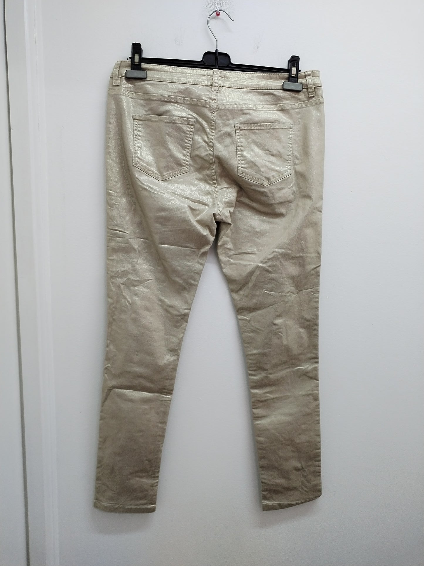 Pantalon Cécilia Fashion beige pailleté Taille 42