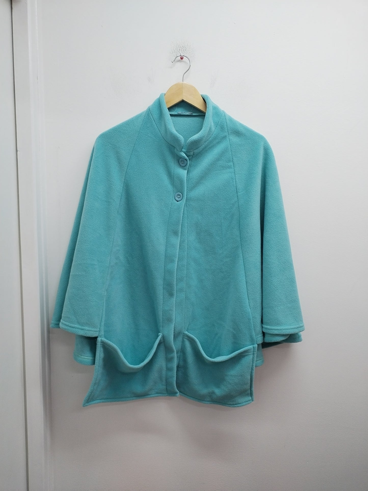 Poncho avec poches turquise Taille Unique