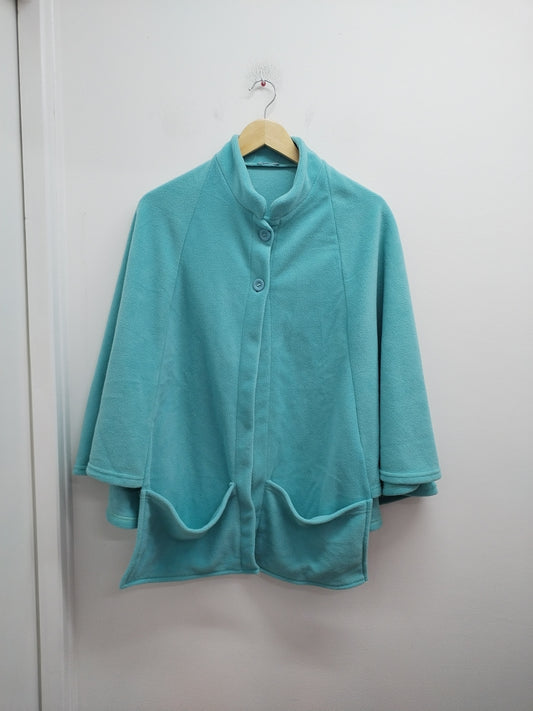 Poncho avec poches turquise Taille Unique