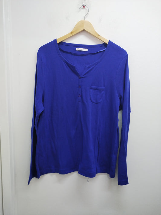 T-shirt manches longues Gémo bleu Taille 3XL