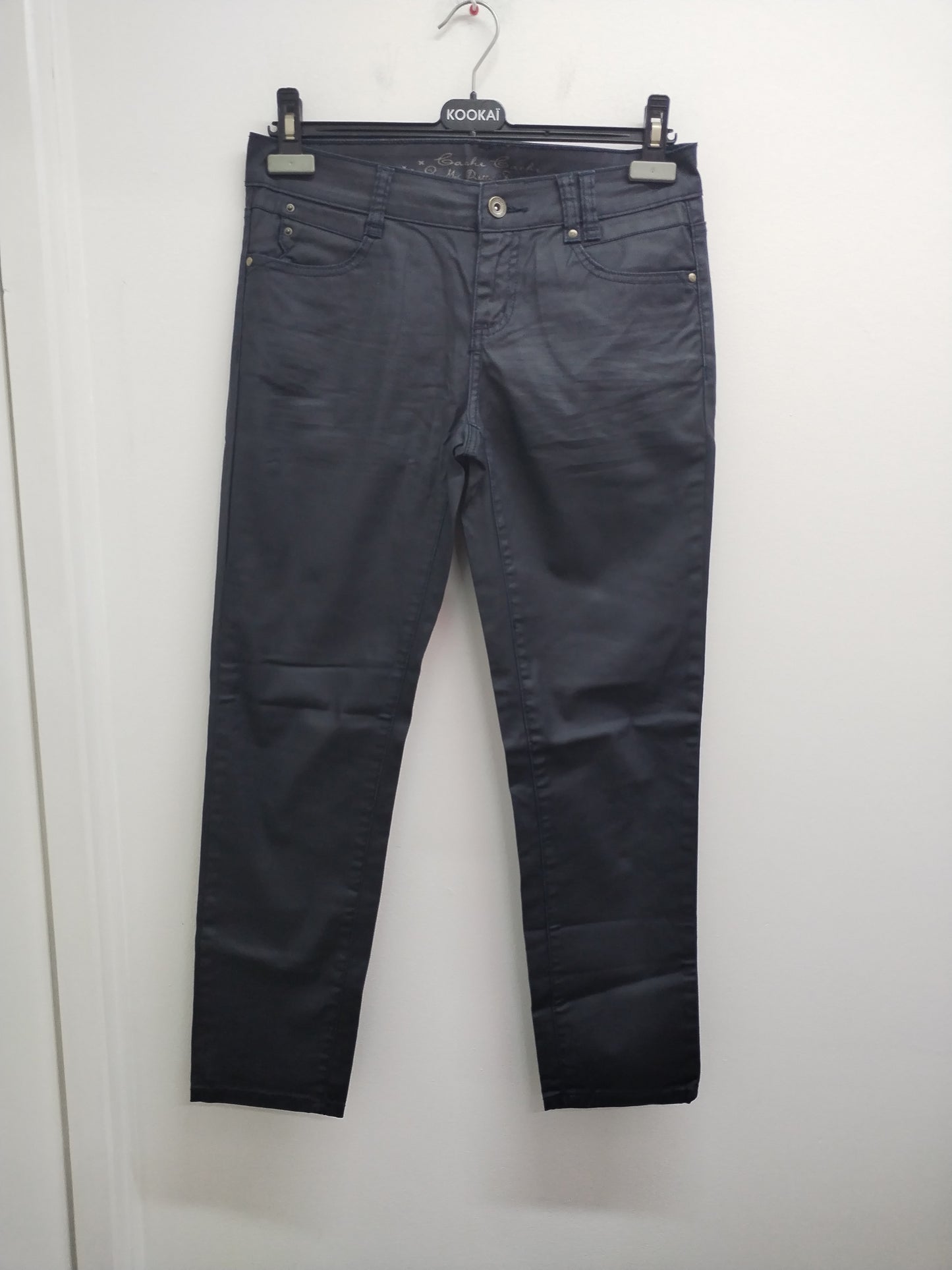 Jeans enduit Cache-Cache marine Taille 38