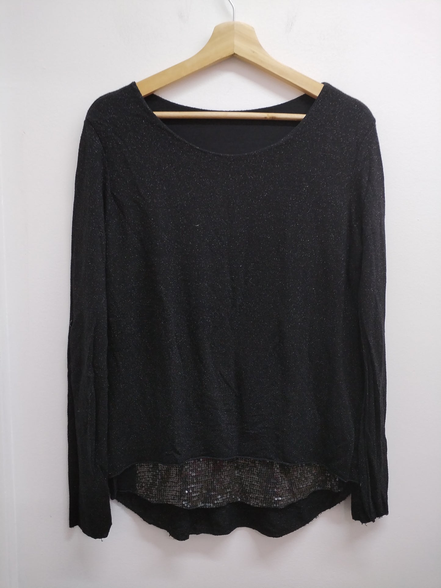 Pull noir pailleté avec sequins Taille M