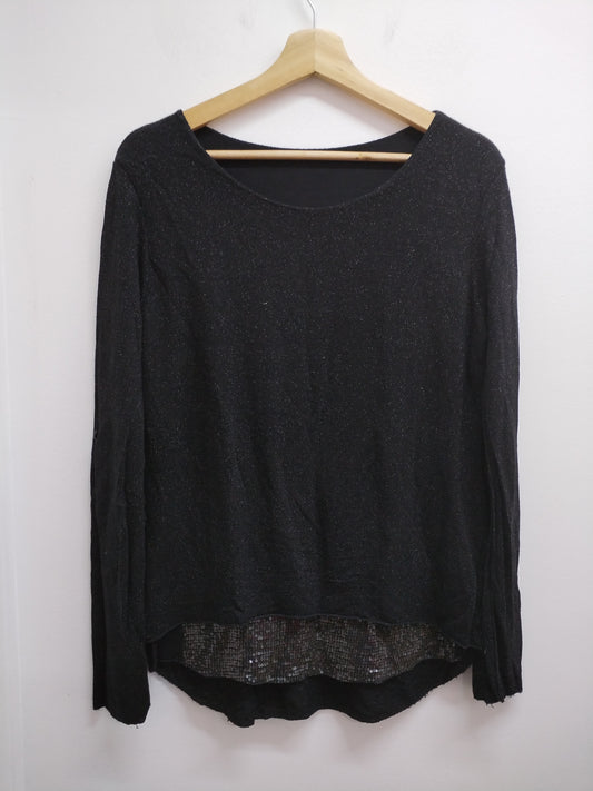 Pull noir pailleté avec sequins Taille M