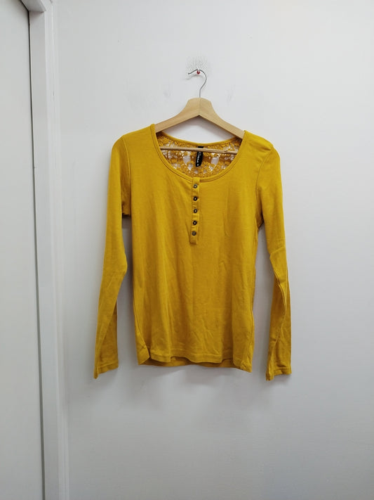 T-shirt manches longues Jean Pascale moutarde Taille M