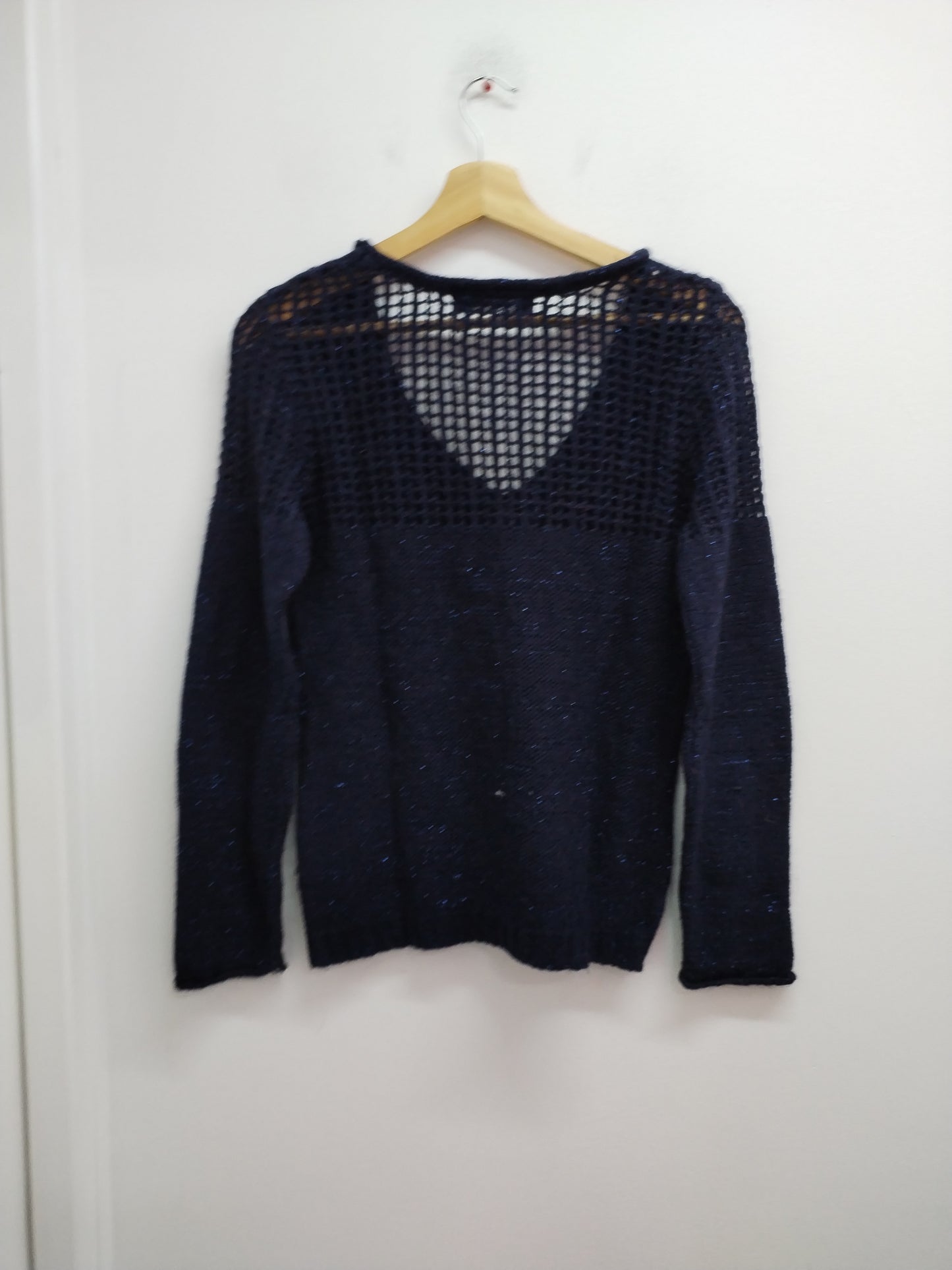 Pull en mailles Cache-Cache marine brillant Taille S