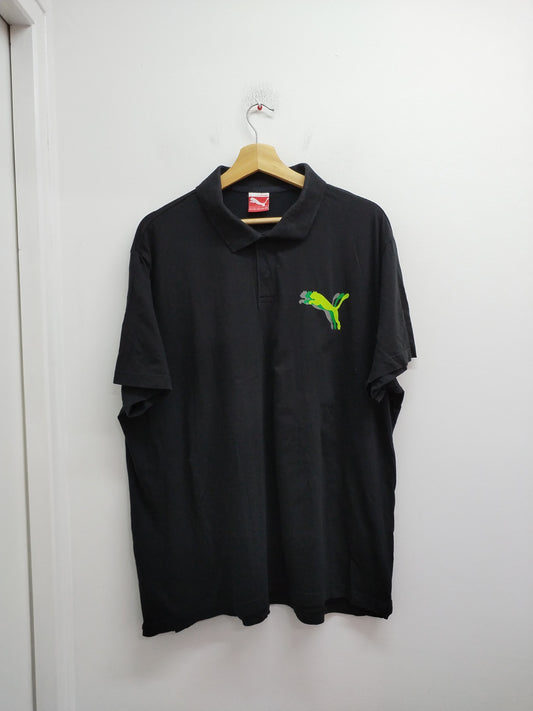 Polo manches courtes Puma noir avec impression Taille 2XL
