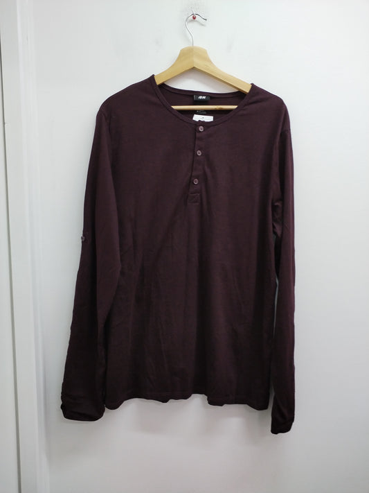 T-shirt manches longues H&M prune foncé Taille L