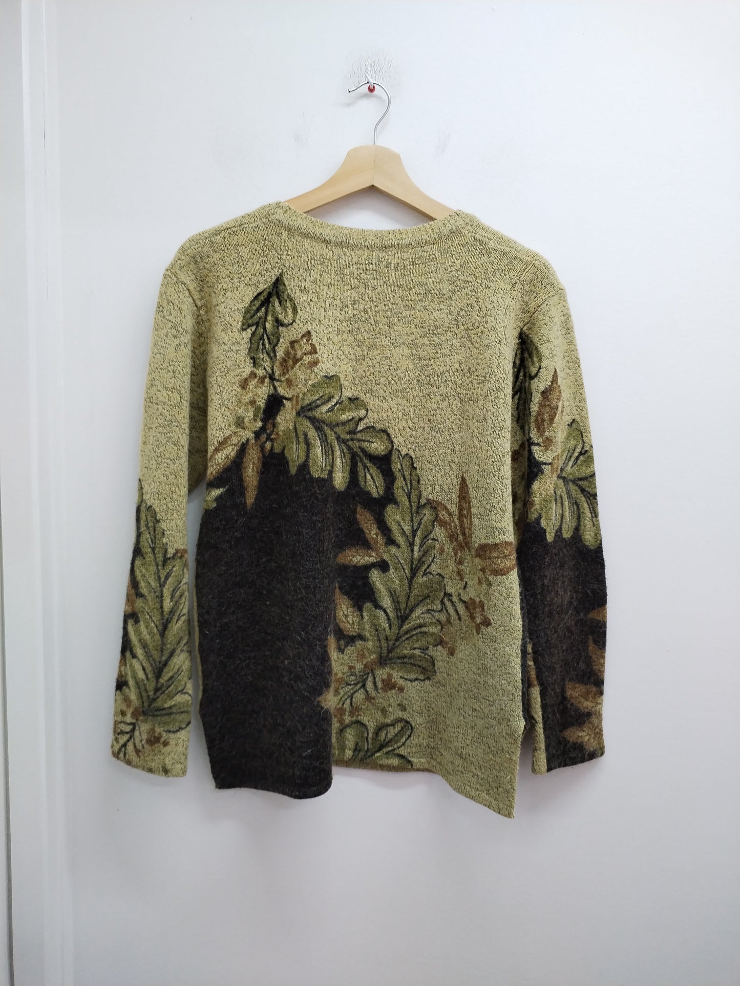 Pull beige chiné à motifs Taille M
