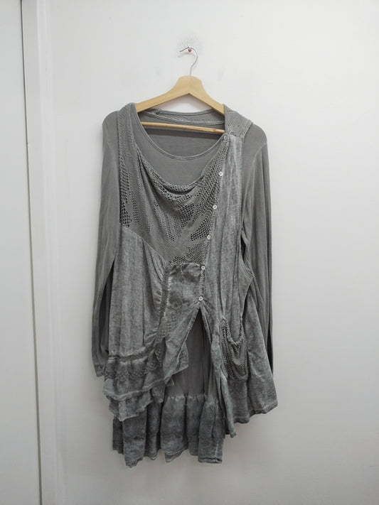 Robe manches longues avec dentelle Taille L