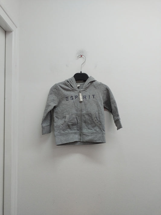 Sweat à capuche zippé Esprit gris Taille 18 Mois