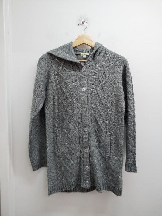 Gilet long à capuche Vertbaudet gris Taille 12 Ans