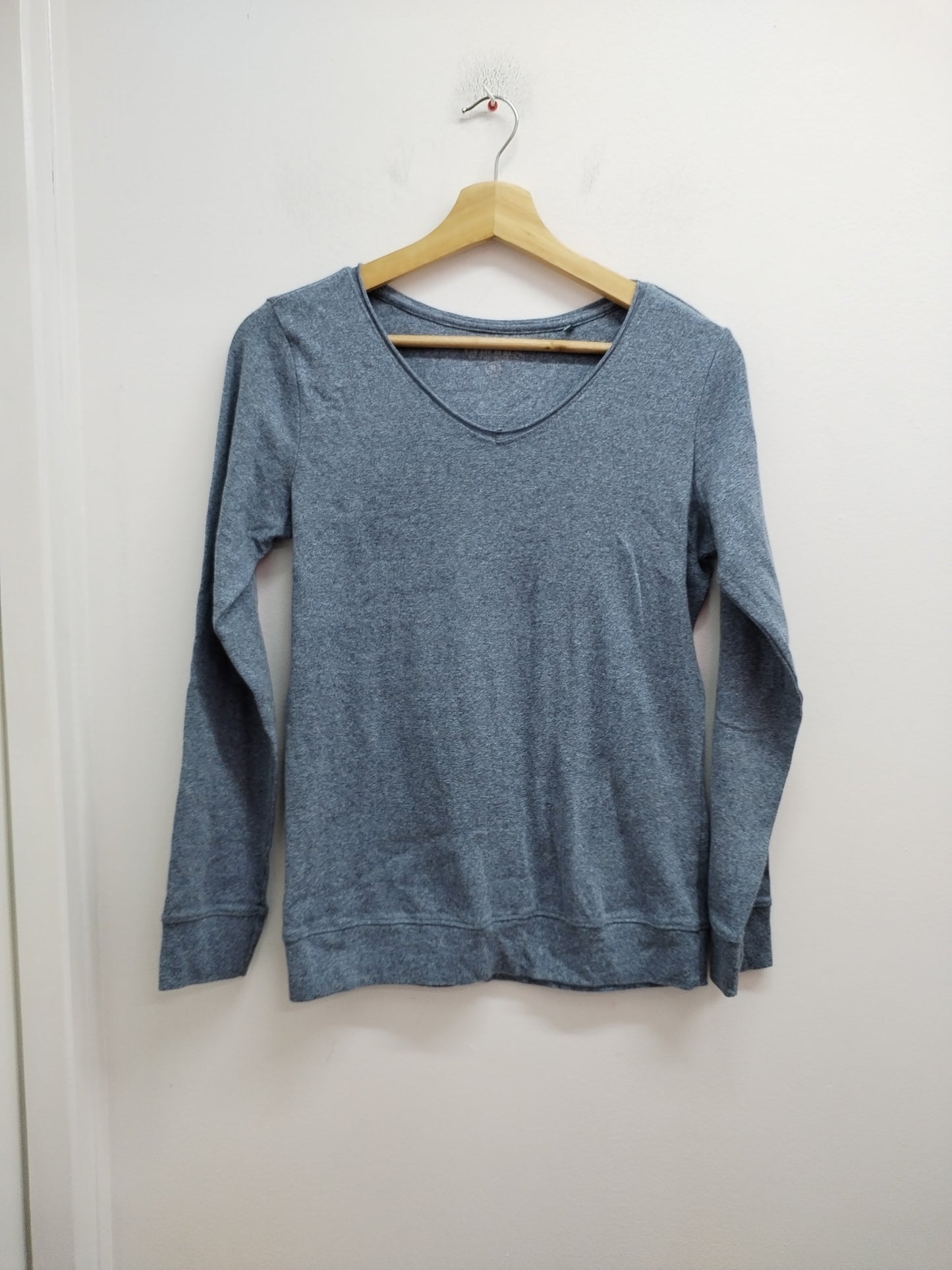 T-shirt manches longues Colours of the World bleu chiné Taille M