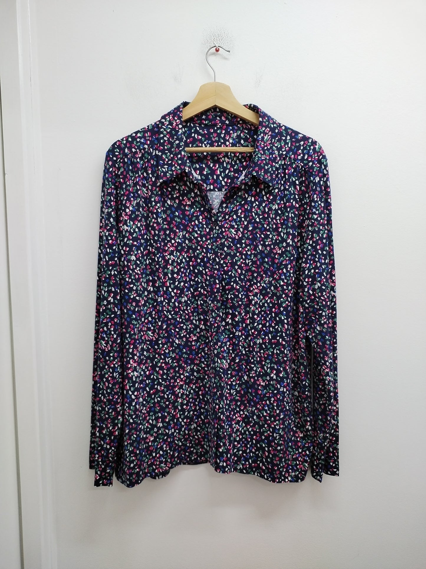 Chemise manches longues marine à motifs Taille XL