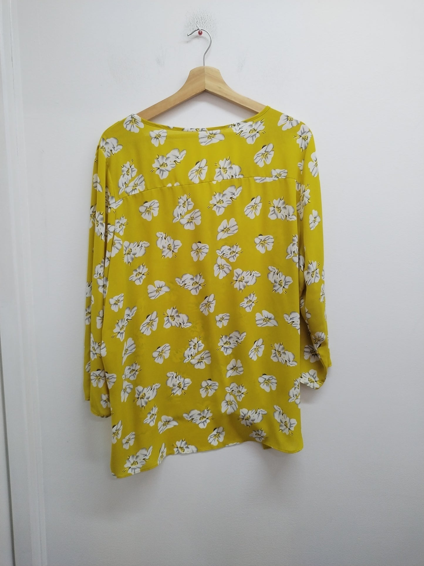 Tunique manches 3/4 jaune fleurie Taille XL