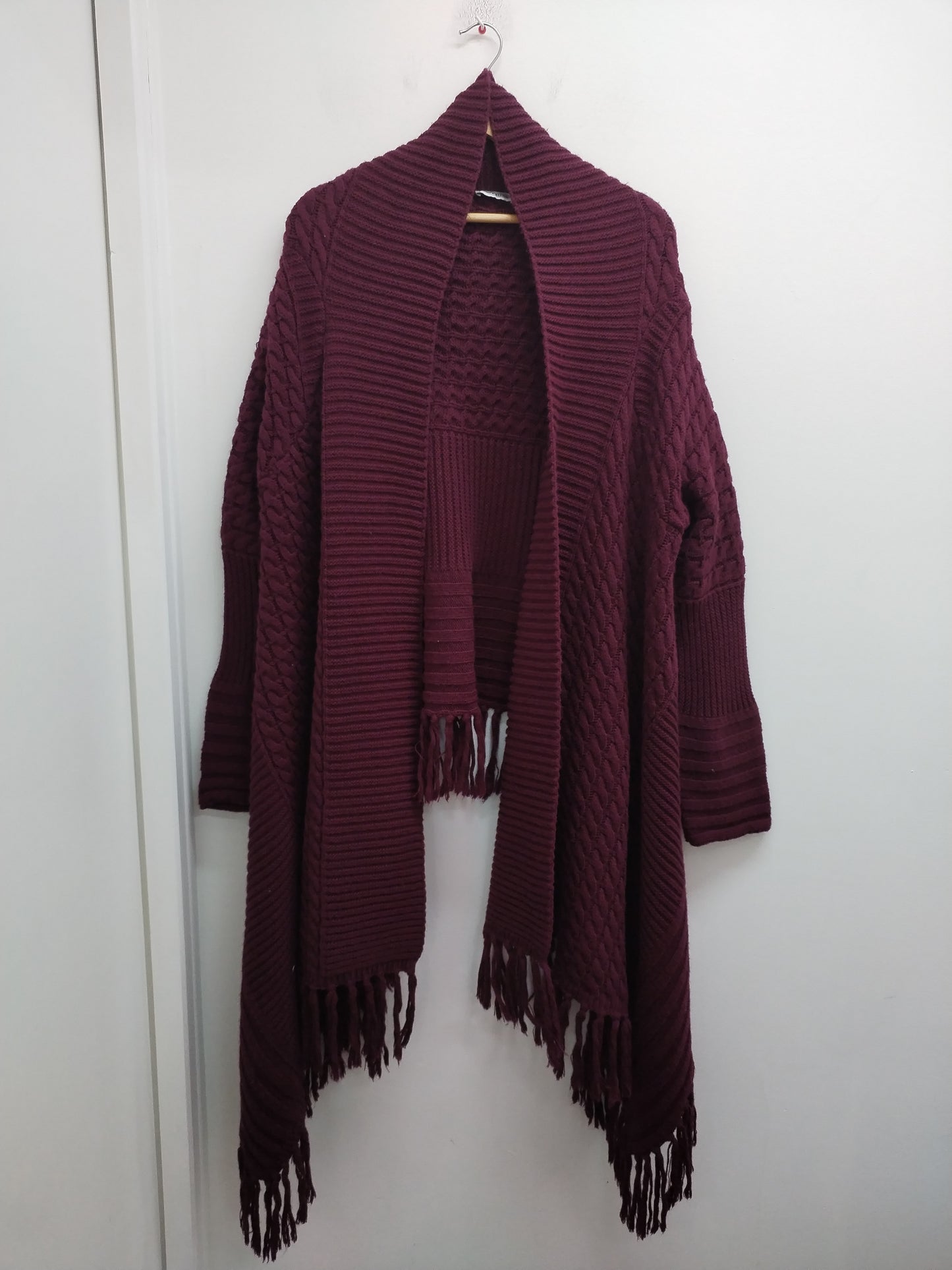 Gilet châle Opaline bordeaux Taille XL