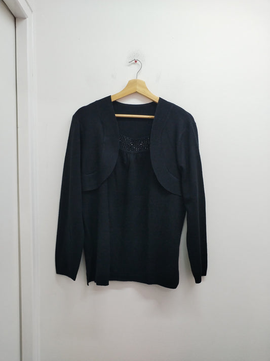 Pull noir avec perles Taille L