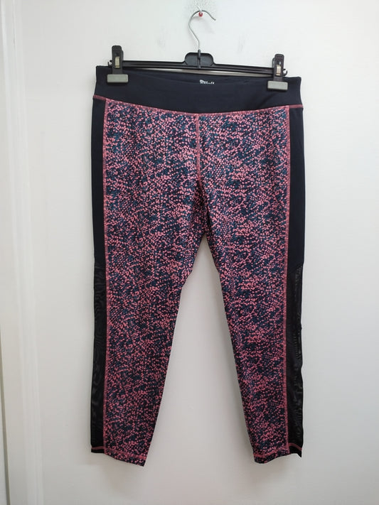 Legging court de sport Crivit noir et imprimé Taille L