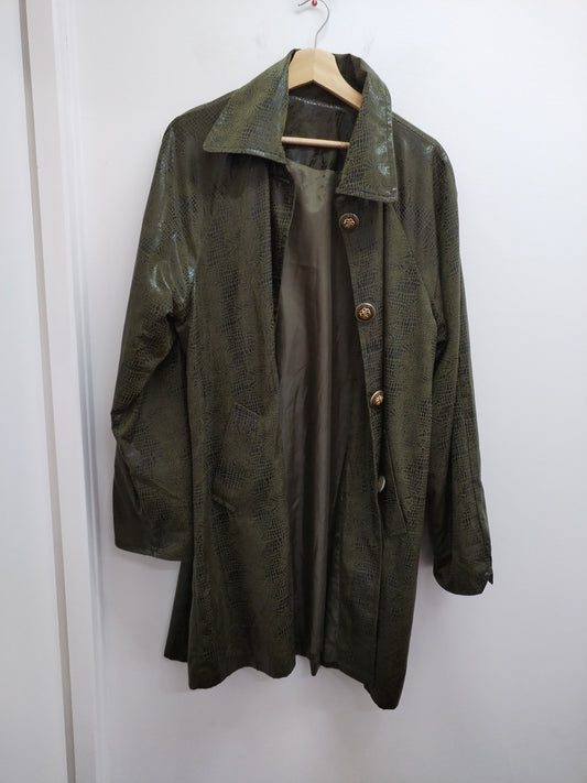 Trench kaki imprimé animal Taille XL